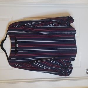 CAbi Striped Tunic Blouse. Size L
